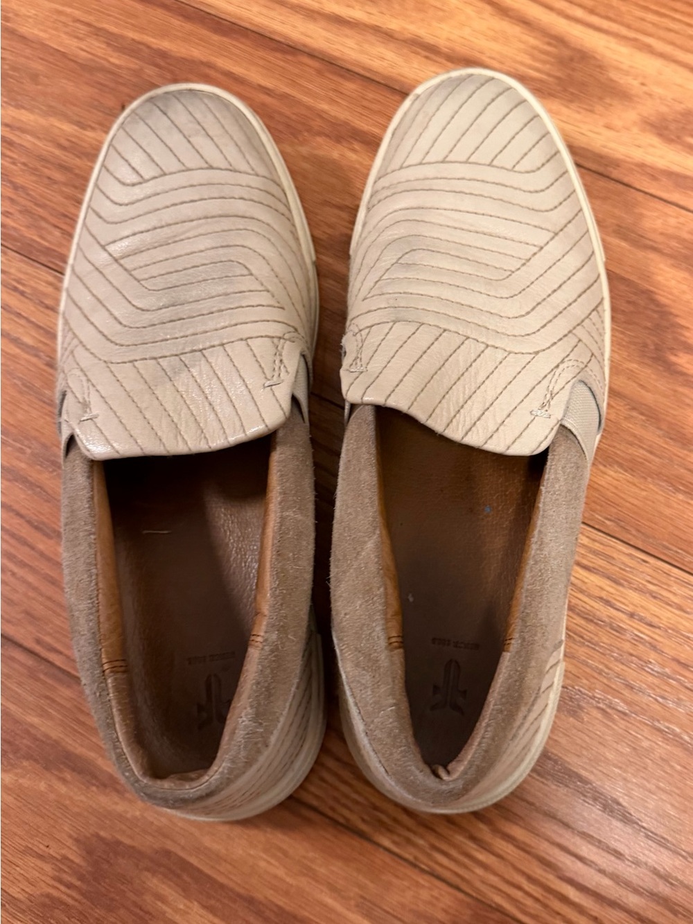 Frye Women's Slip-On Loafers in Light Taupe Suede